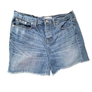 Madewell Denim Cutoff Shorts Women 31 High Rise‎ Raw Hem Vintage Workwear Grunge